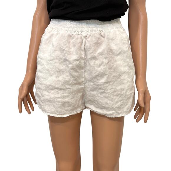 Wilfred medium organic linen pull on shorts pockets SH 2916 - Picture 1 of 11